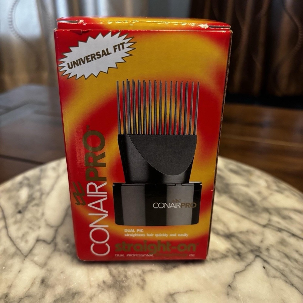 NEW! 2003 Y2K Conair Pro Universal Fit Straight On Dual Hair Dryer Straightener